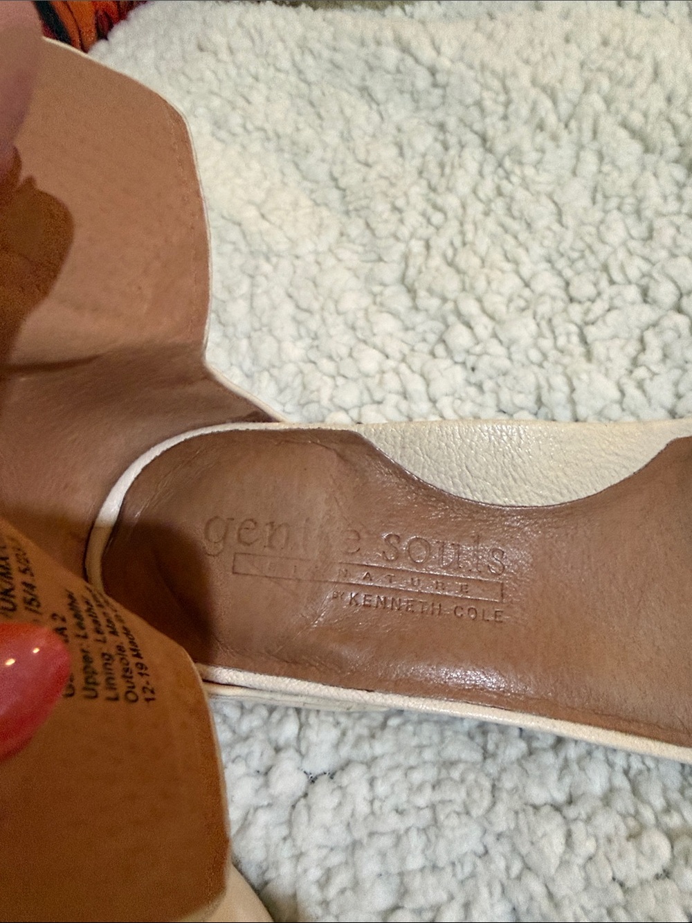 Gentle Souls-Womens Ankle-Strap Wedge Sandals in Cream - Picture 6 of 7